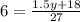 6= \frac{1.5y+18}{27}