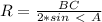 R= \frac{BC}{2*sin\ \textless \ A}