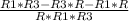 \frac{R1*R3 - R3*R - R1*R}{R*R1*R3}