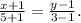 \frac{x+1}{5+1} = \frac{y-1}{3-1} .