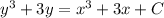 y^3+3y=x^3+3x+C