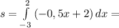 s= \int\limits^2_{-3} {(-0,5x+2)} \, dx=