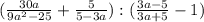 (\frac{30a}{9a^2-25}+\frac{5}{5-3a}):(\frac{3a-5}{3a+5}-1)