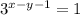 3^{x-y-1}=1