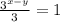 \frac{3^{x-y}}{3}=1