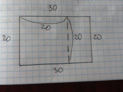 Дачный участок имеет форму прямоугольника со сторонами 20 метров и 30 метров. хозяин планирует обнес