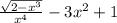 \frac{ \sqrt{2- x^{3} }}{ x^{4} } -3 x^{2} +1