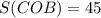 S(COB)=45