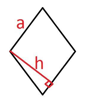 Площадь ромба 48 см²,а периметр 32 см. найти высоту