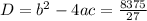 D=b^2-4ac=\frac{8375}{27}