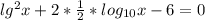 lg^{2} x+2* \frac{1}{2} *log _{10} x-6=0