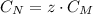 C_{N}=z\cdot C_{M}