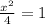 \frac{x^2}{4}=1