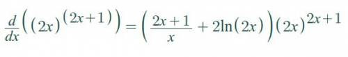 Найдите производную 2х в степени 2х+1
