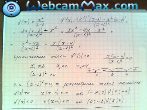 Найдите промежутки монотонности функции* или хотя бы просто производную ( не дружу с дробями) f(x)=4