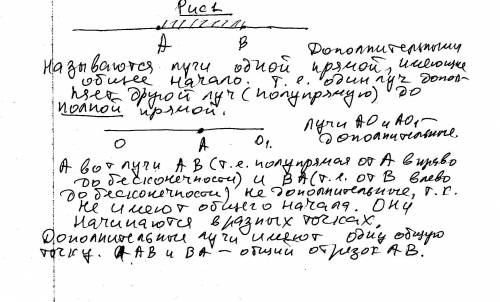 Проведите отрезок ab и два луча ab и ba. являются ли эти лучи дополнительными? ответ обоснуйте.