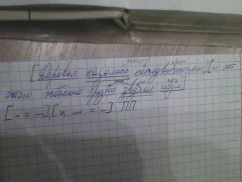 Деревья казались не подвижными , и от этого особенно грозно звучал шум -разбор предложения по главны