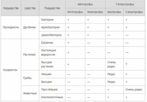 1. сравните известные вам типы питания организмов. (тема: энергетический обмен) 2. почему в результа