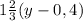 1\frac{2}{3}(y-0,4)