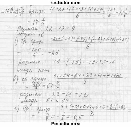 Учебник по 7 класс мокарычев 169 номер