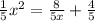 \frac{1}{5} x^{2} = \frac{8}{5x} + \frac{4}{5}