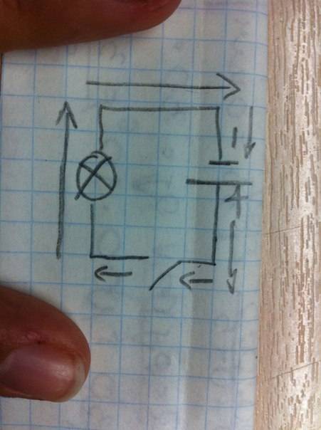 Начертите схему электрической цепи состоящей из источника тока электрической лампы ключа соединитель