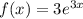 f(x)=3e^{3x}