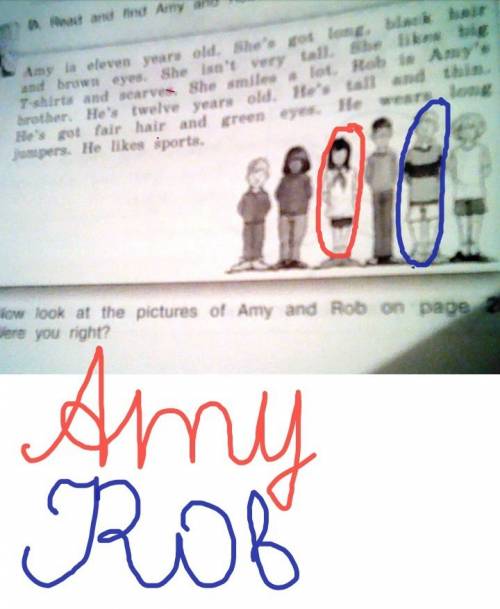 Now look at the pictures of amy and rob on page 28. were you right?