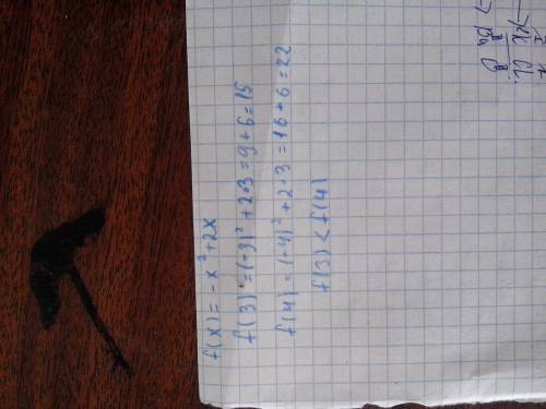 Сравните f(3) и f(4) если f(x)=-x^2+2x