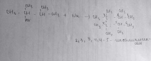 Закончить уравнение, определитель продукты и тип реакции: а) 2 бром 2.3 диметилбутан + натрий-