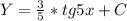 Y= \frac{3}{5}*tg5x+C