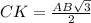 CK= \frac{AB \sqrt{3} }{2}