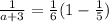 \frac{1}{a+3}=\frac{1}{6}(1-\frac{1}{5})