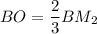 BO=\dfrac{2}{3}BM_2