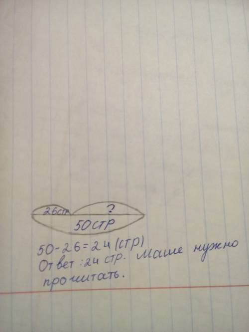 Маша прочитала 26 страниц своей книги. сколько еще страниц маше нужно прочитать, чтобы число прочита