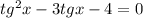 tg^2x-3tg x-4=0