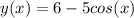 y(x)=6-5cos(x)