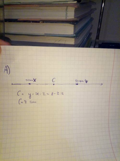 На координатной прямойотмечены точки а(х) и в(у).точка с- середина отрезка ав . найдите координату т