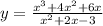 y= \frac{x^3+4x^2+6x}{x^2+2x-3}