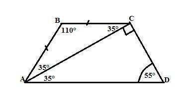 С. затра у меня . диагональ ас трапеции аbcd перпендикулярна ее боковой стороне сd. основание вс рав