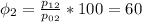 \phi_2= \frac{p_{12}}{p_{02}} *100=60