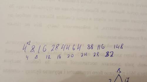 Найдите закономернолсть и продолжите последоватильность чисел. 4,8,16,28,44,64,и ещё там три окошка