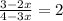 \frac{3-2x}{4-3x} =2