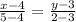 \frac{x-4}{5-4}= \frac{y-3}{2-3}