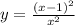 y= \frac{(x-1)^2}{x^2}