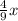 \frac{4}{9}x