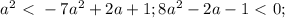 a^2\ \textless \ -7a^2+2a+1;8a^2-2a-1\ \textless \ 0;