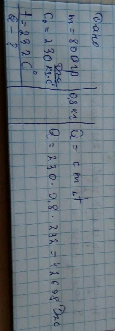 Яка кількість теплоти виділиться під час кристалізації 800 грам олова