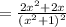 = \frac{2x^2+2x}{(x^2+1)^2}