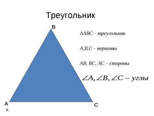 Объясните, какая фигура называется треугольником. начертите трееугольники покажите егостороны, верши